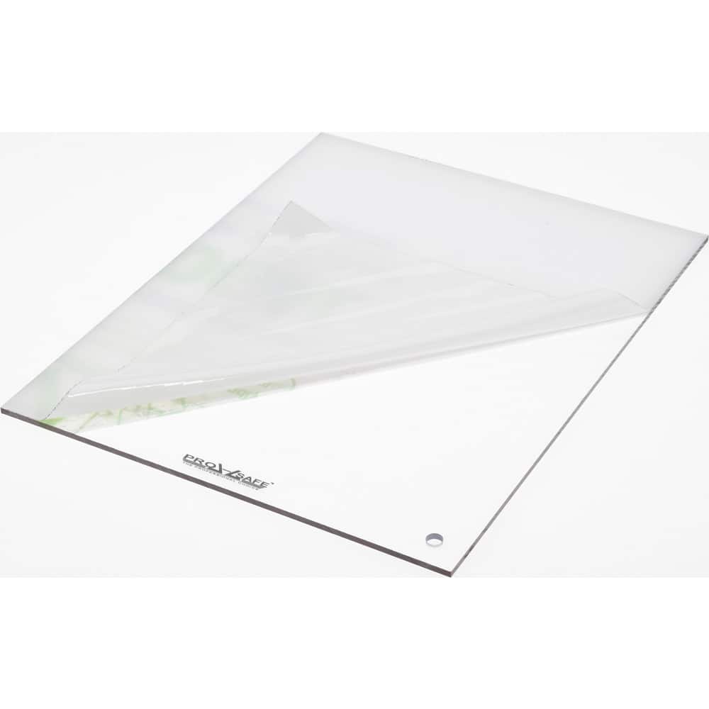 Shield: Polycarbonate, 8" Wide, 10" Long, 1/8" Thick