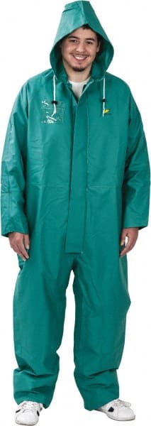 OnGuard 71022.XL Coveralls: Size XL, Green, Nylon & PVC 