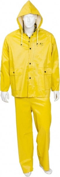 OnGuard 76017.2XL Suit with Pants: Size 2XL, Yellow, Polyester & PVC 