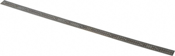 Steel Rule: 12" OAL, 4R Graduation, Flexible, 1/2" OAW