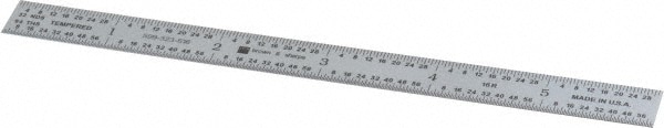 Steel Rule: 6" OAL, 12R Graduation, Flexible, 1/2" OAW