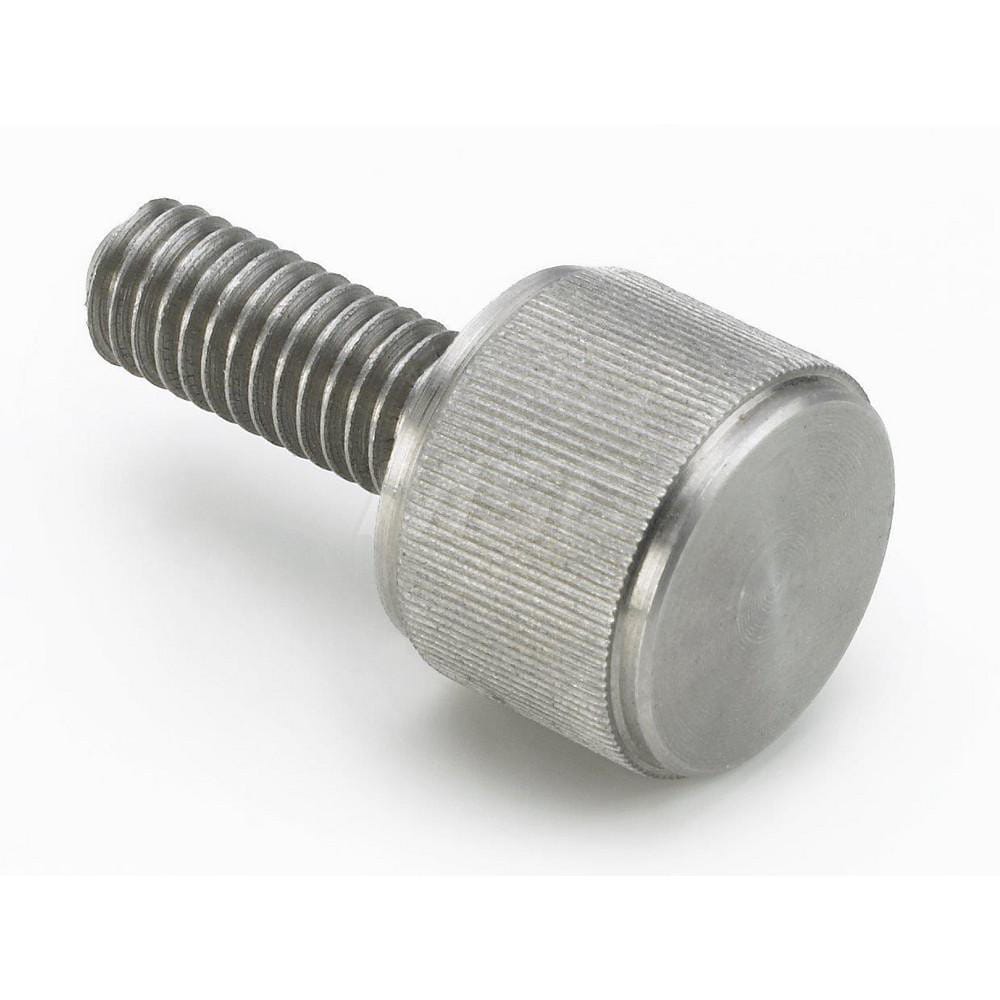 25 Pc 5/8" Head Dia Plastic Black Stainless Thumb Screw x 10-24 x 3/8" Length 