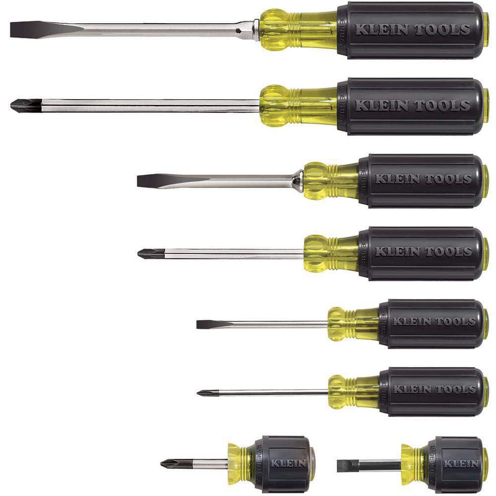Klein Tools 85078 Screwdriver Set: 8 Pc, Phillips & Slotted 