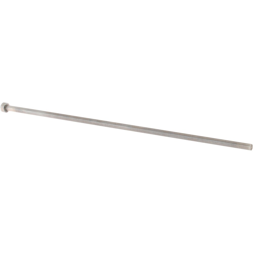 Straight Ejector Pin: 2.2 mm Pin Dia, 100 mm OAL, Steel