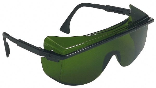 Uvex S2508 Safety Glass: Scratch-Resistant, Polycarbonate, Green Lenses, Full-Framed, UV Protection 