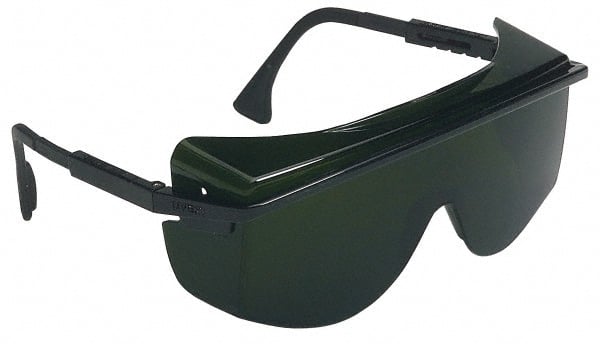 Uvex S2509 Safety Glass: Scratch-Resistant, Polycarbonate, Green Lenses, Full-Framed, UV Protection 