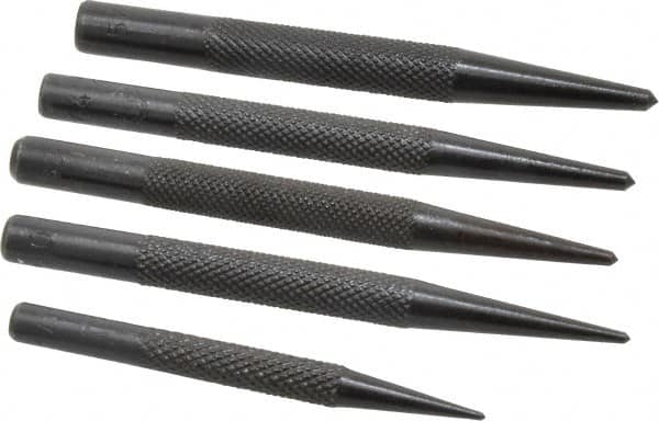 Select 5 Piece Center Punch Set 1/16 to 5/32 inch Range, Round Sh