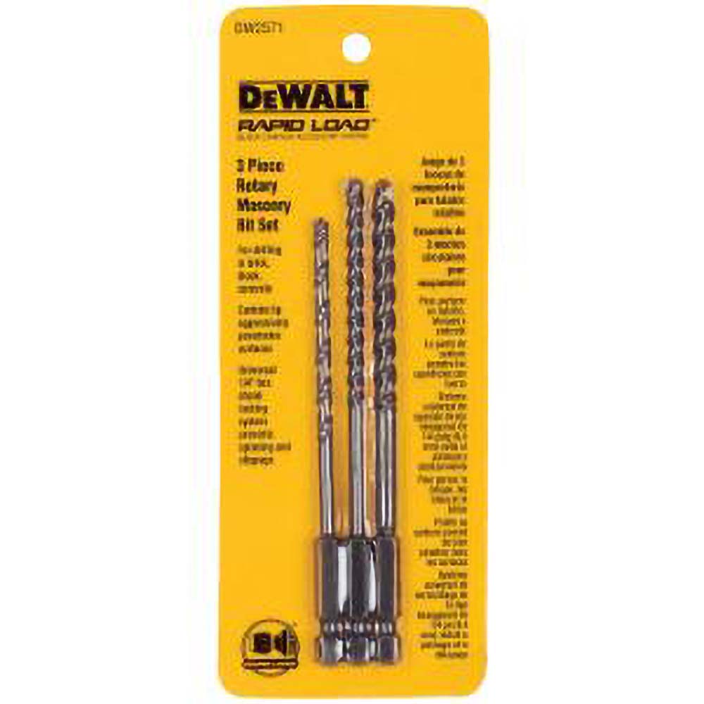 DeWALT Drill Bit Set Hammer Drill Bits, 3 Pc, 135 °, Carbide Tipped