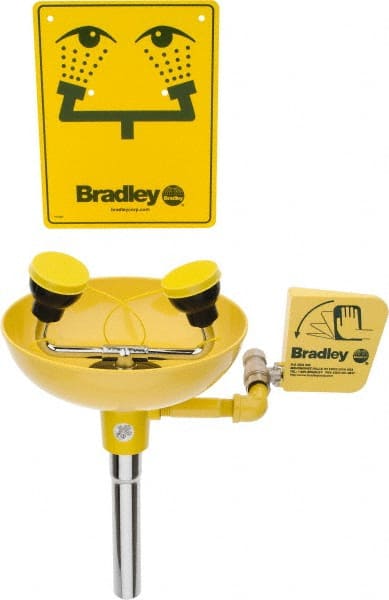 Bradley S19-220FW Wall Mount, Plastic Bowl, Eye & Face Wash Station 