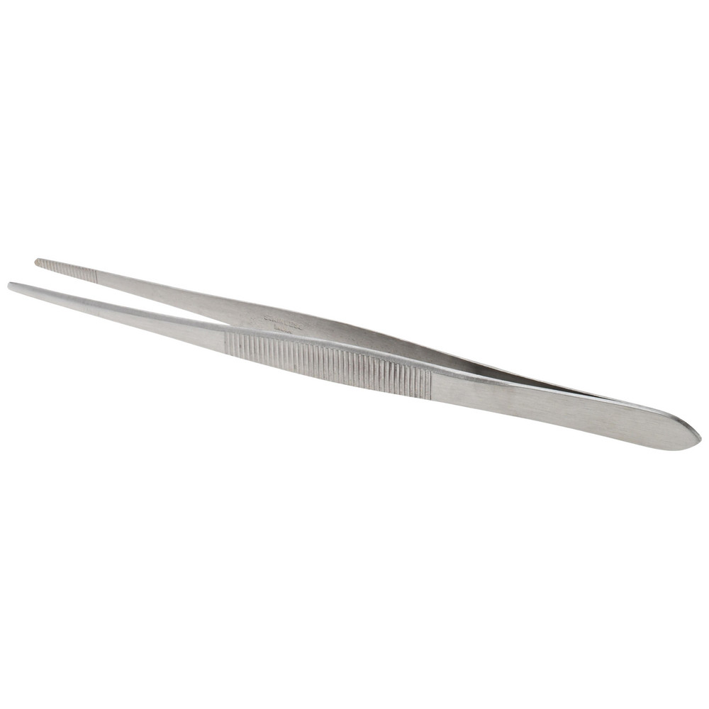 Stainless Steel Tweezers – 6.3 Inch Straight Blunt Serrated Tip – Multipurpose Tool For Garden, Lab, Craft & Repair