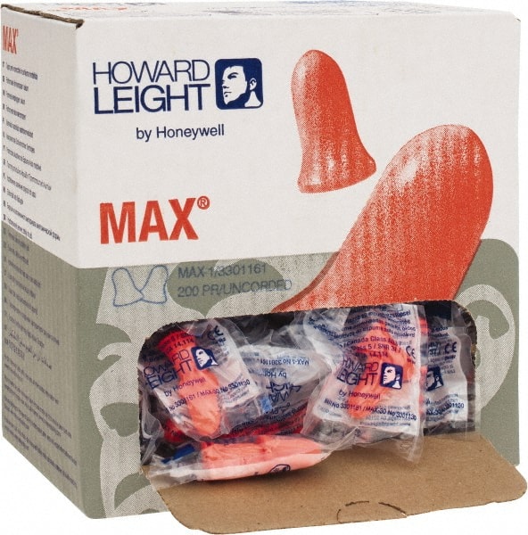 Howard Leight MAX-1 Earplug: Non-PVC Foam, Bell, Roll Down, Uncorded 