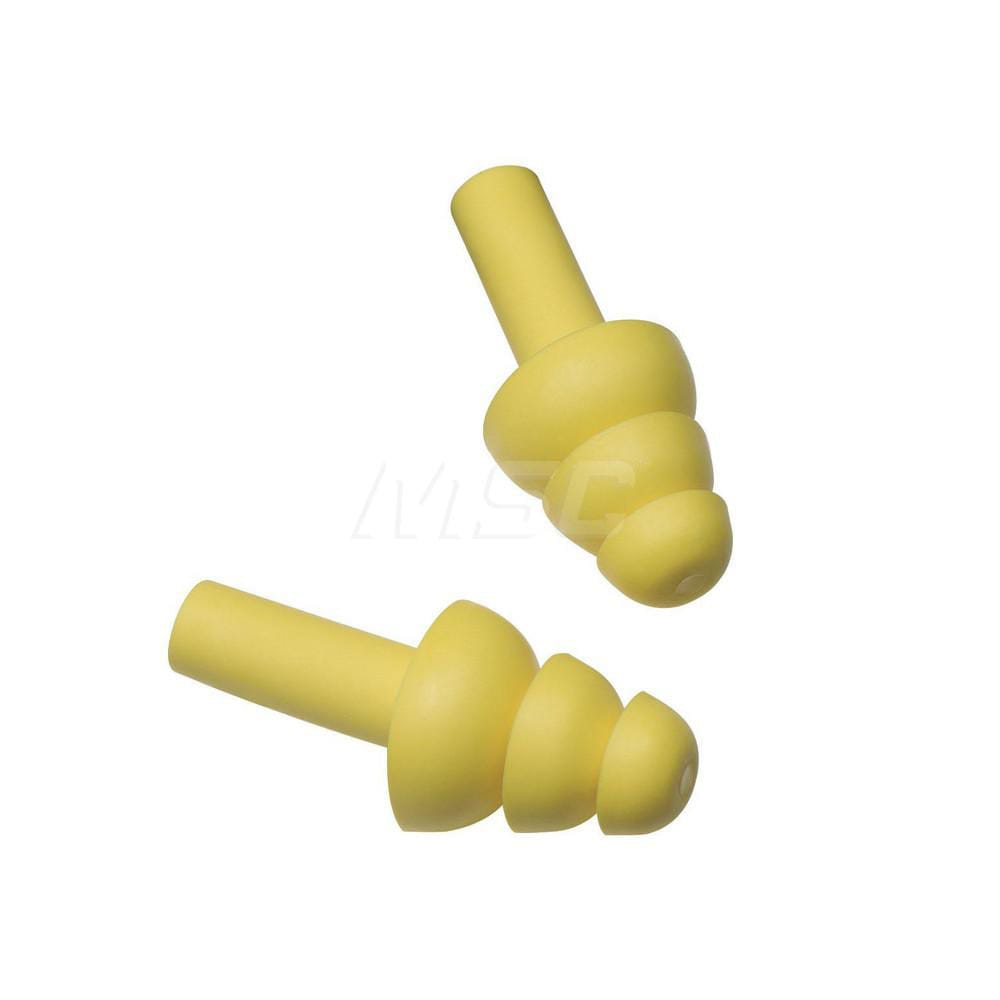 Earplug: 25dB, Plastic, Flanged, Push-In Stem, Uncorded