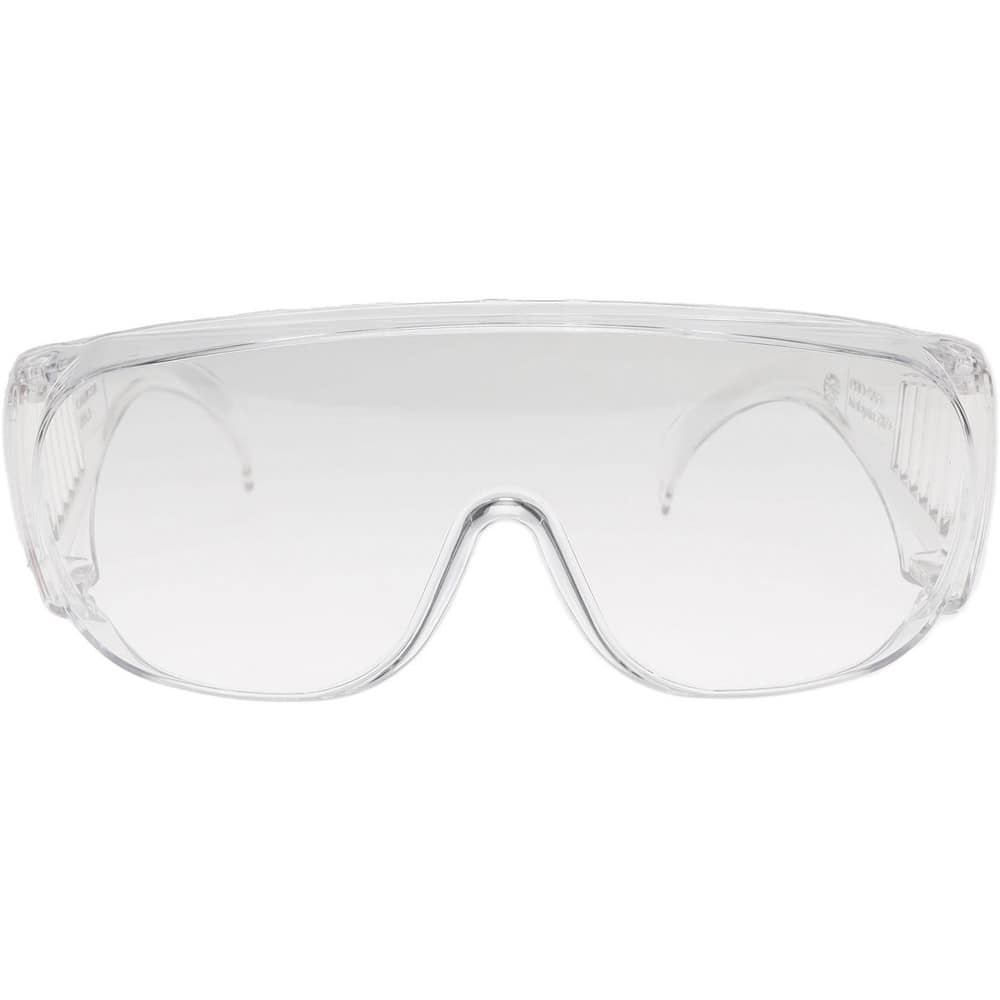 Safety Glasses: Uncoated, Polycarbonate, Clear Lenses, N/A