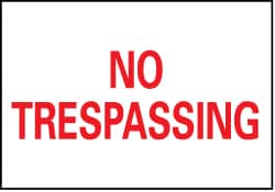 Security & Admittance Sign: Rectangle, 