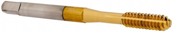 Thread Forming Tap: #10-24 UNC, Bottoming, Cobalt, TiN Coated