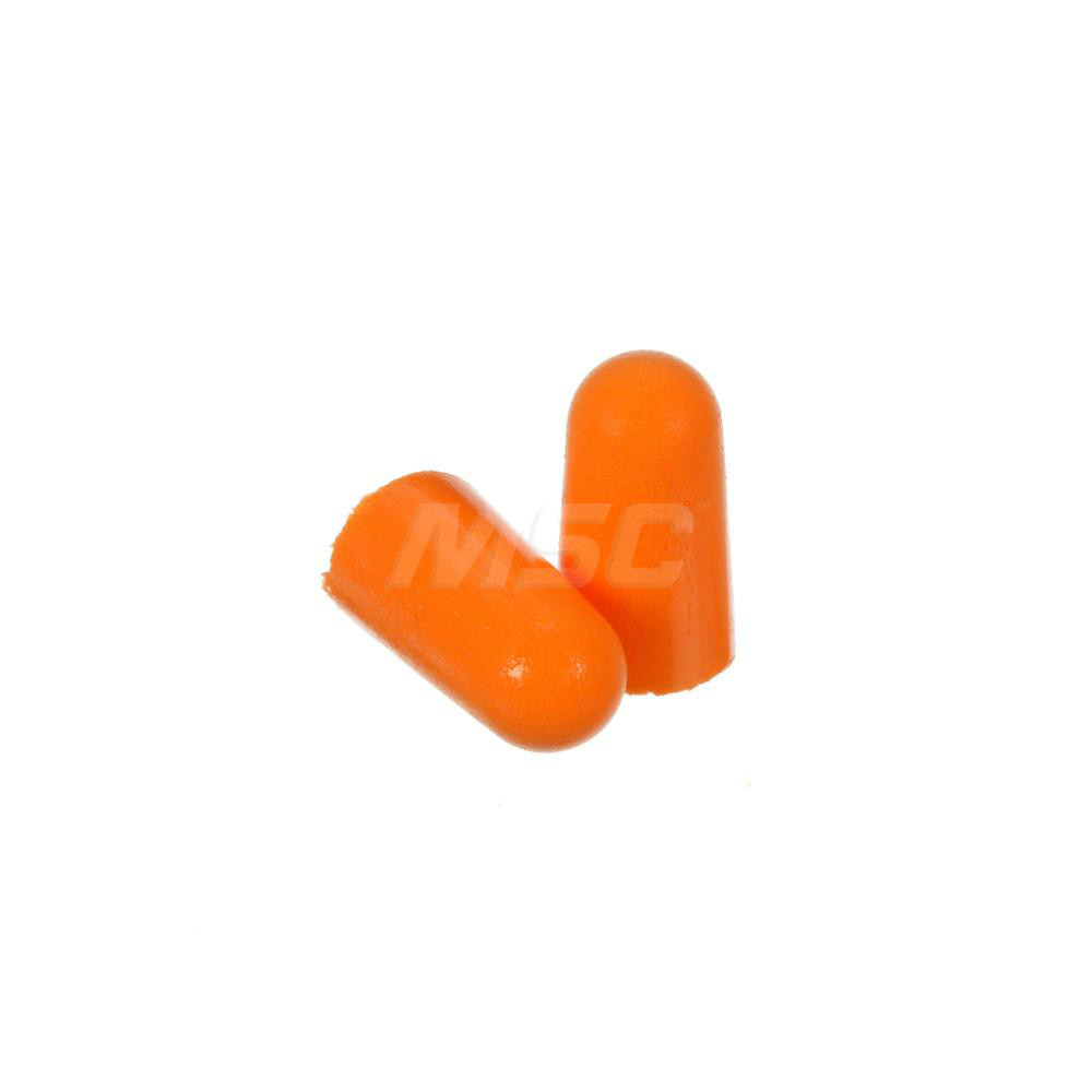 Earplugs: 29 dB, Elastomeric Polymer, Bullet, Roll Down, Uncorded,  n-Metal Detectable - Orange, 200 Pairs per Pack, Reusable