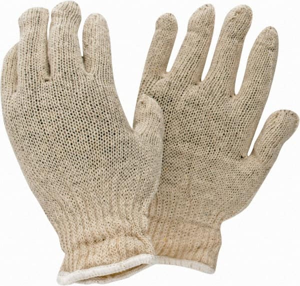 [240 Pairs, Large] Polyester Cotton Knit Safety Protection Grip Work Gloves for Painter Mechanic Industrial Warehouse Gardening, Men Women, Natural