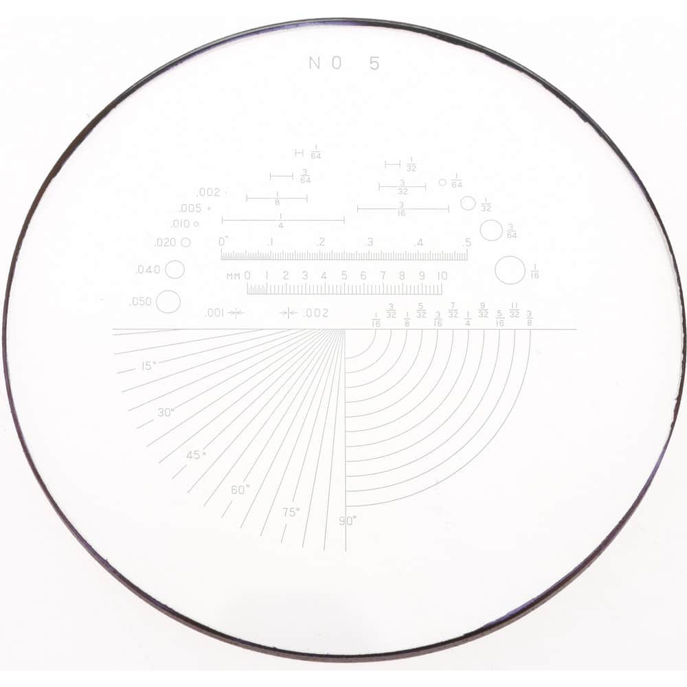 SPI 40-245-3 1-3/8 Inch Diameter, Optical Comparator Chart and Reticle 