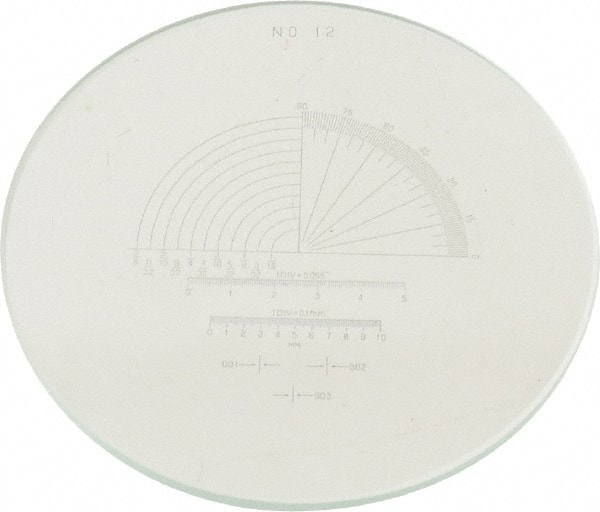 SPI 40-252-9 1-3/8 Inch Diameter, Optical Comparator Chart and Reticle 