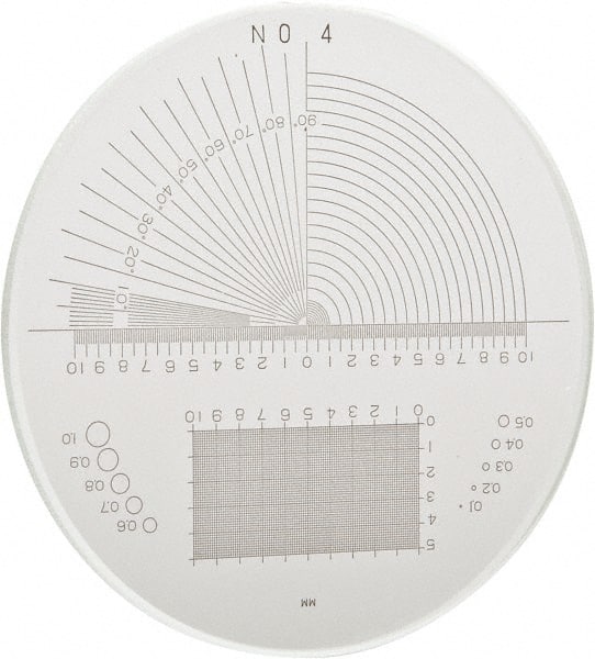 SPI 40-084-6 1 Inch Diameter, Optical Comparator Chart and Reticle 