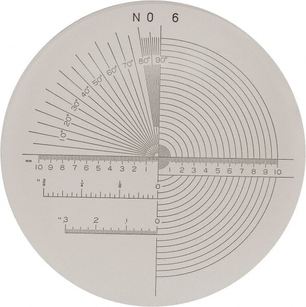 SPI 40-086-1 1 Inch Diameter, Optical Comparator Chart and Reticle 
