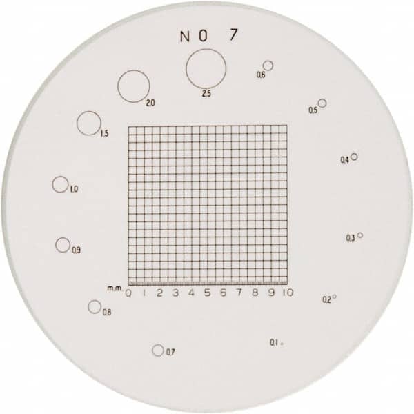 SPI 40-087-9 1 Inch Diameter, Optical Comparator Chart and Reticle 