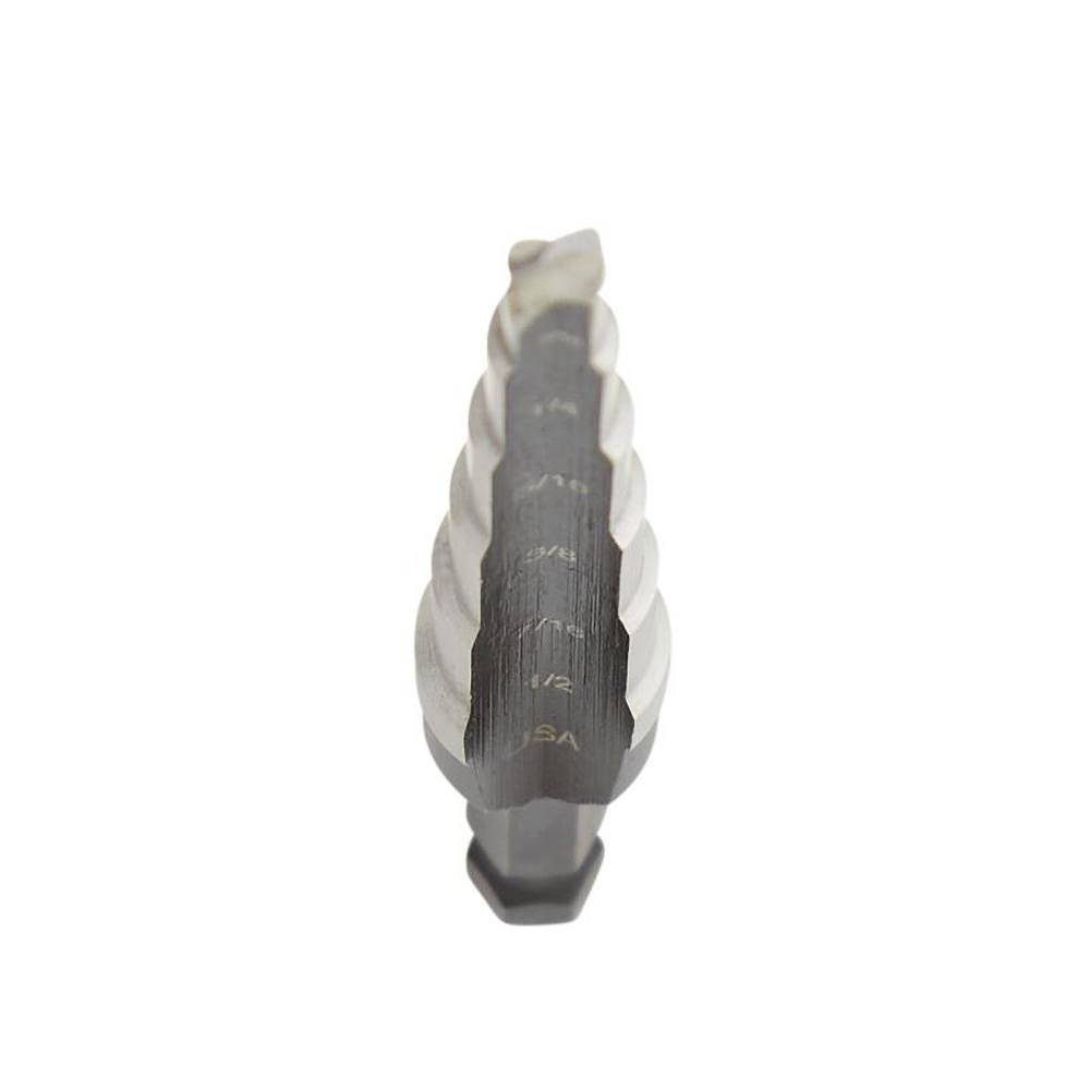 Irwin Step Drill Bit 3/16 to 1/2" Dia, 1/4" Shank Dia, Cobalt, 6
