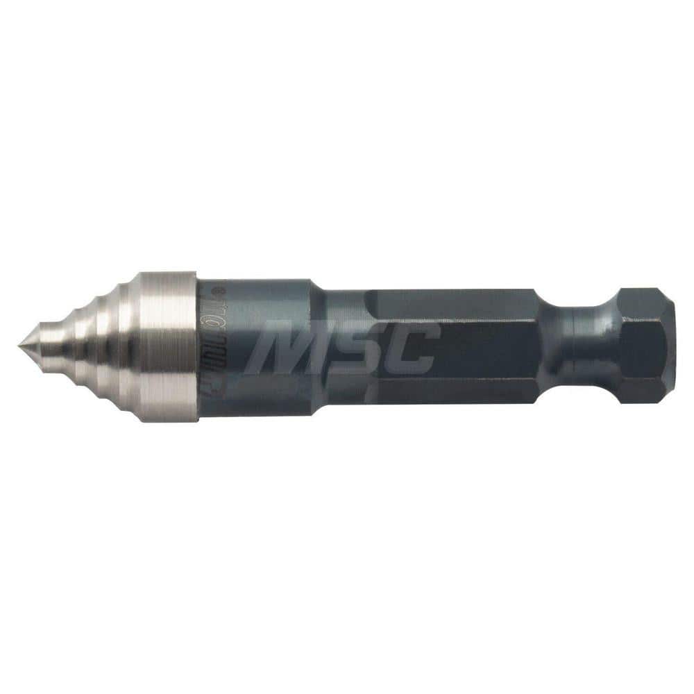 Irwin 10312ZR Step Drill Bits: 3/8" to 3/8" Hole Dia, 1/4" Shank Dia, High Speed Steel, 1 Hole Sizes 