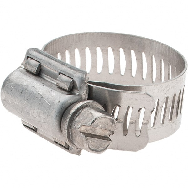 Worm Gear Clamp: 11/16 to 1-1/14" Dia, Stainless Steel Band