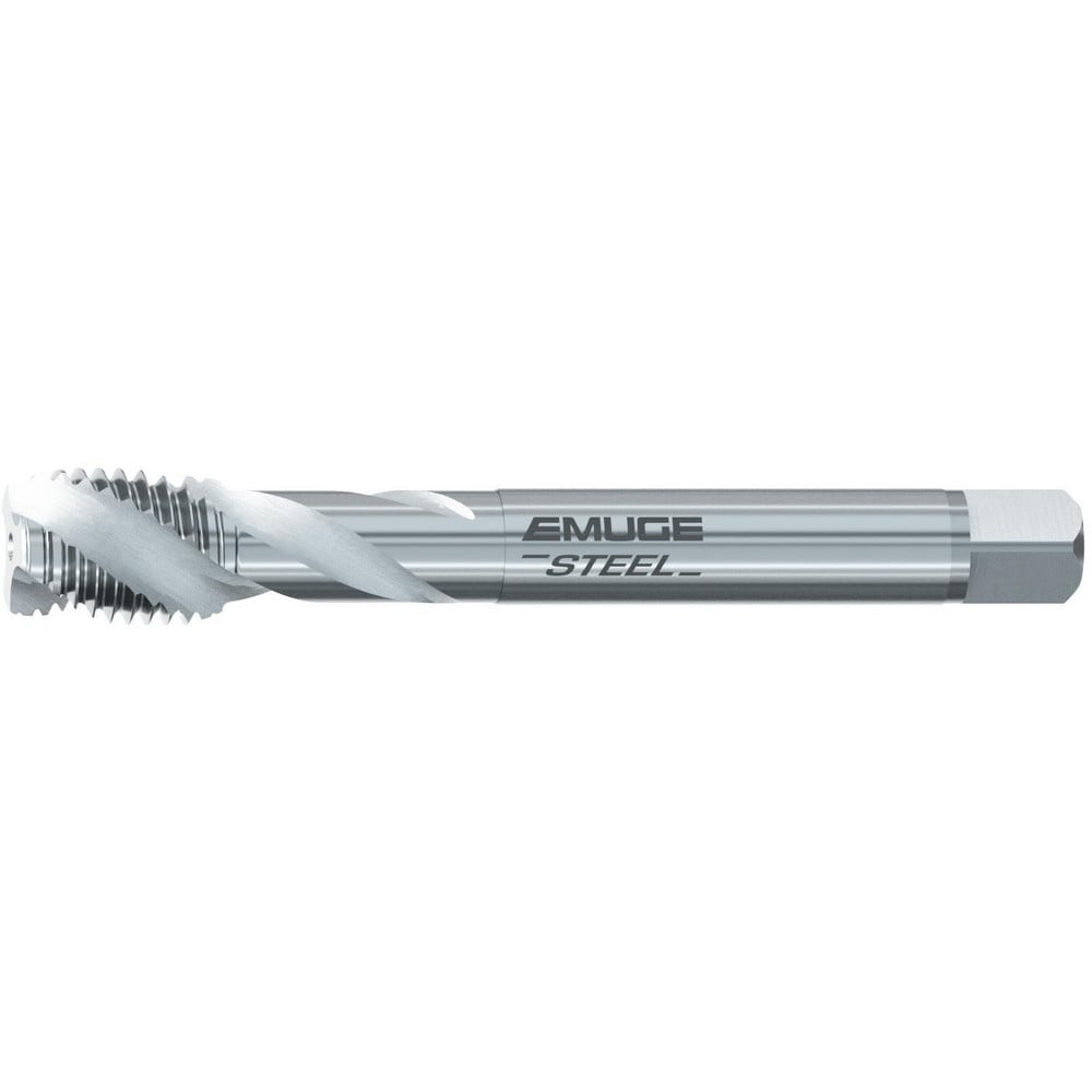 Spiral Flute Tap: 7/8-14 UNF, 4 Flutes, Modified Bottoming, 2B Class of Fit, Cobalt, Bright/Uncoated