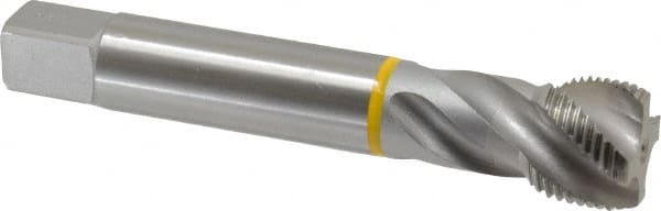 Emuge CU501000.5053 Spiral Flute Tap: 1-1/8-12, UNF, 4 Flute, Modified Bottoming, 2B Class of Fit, Cobalt, Bright/Uncoated 