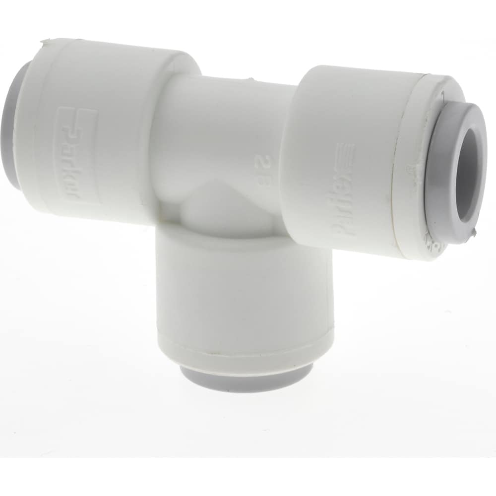 Push-To-Connect Tube to Tube Tube Fitting: Union Tee, 3/8" OD