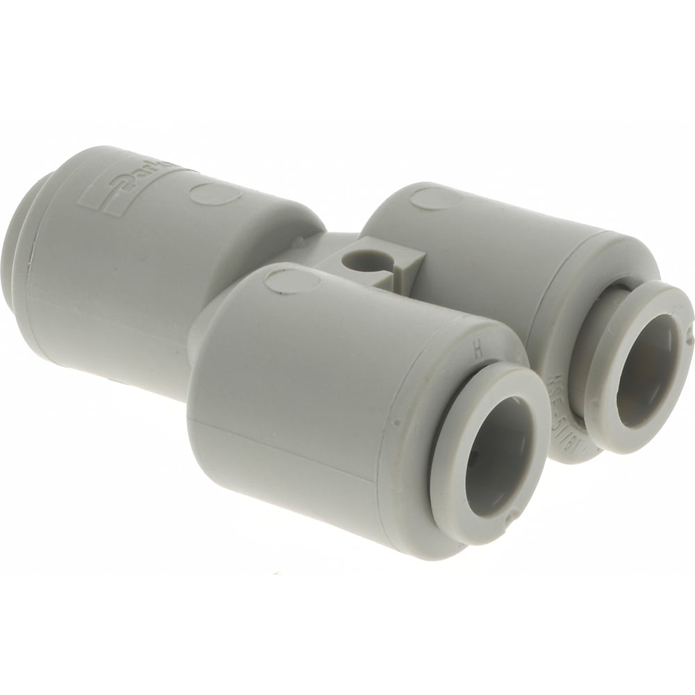 Push-To-Connect Tube to Tube Tube Fitting: Union Y, 3/8" OD
