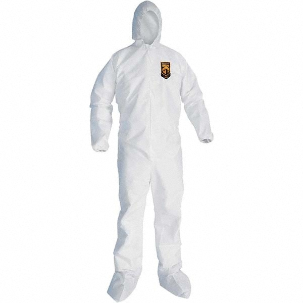 KleenGuard 49122 Disposable Coveralls: Size Medium, SMS, Zipper Closure 