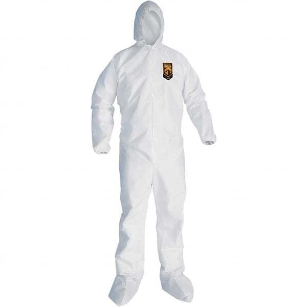 KleenGuard 49123 Disposable Coveralls: Size Large, SMS, Zipper Closure 