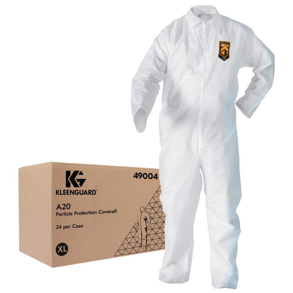 Disposable Coveralls: Size X-Large, SMS, Zipper Closure