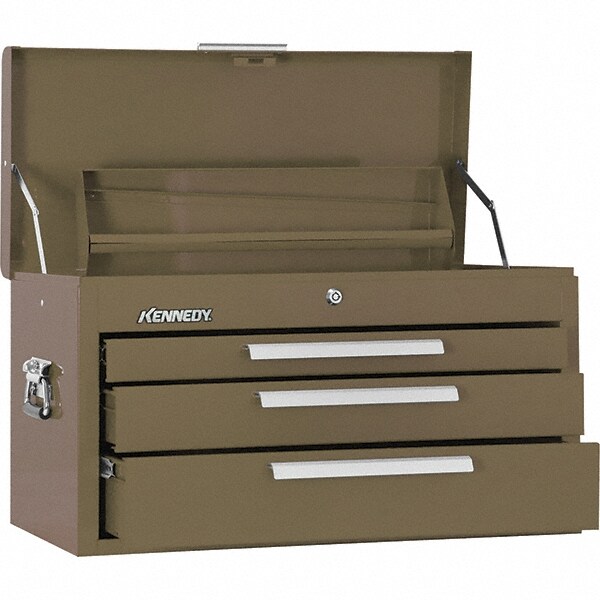 Tool Chest: 3 Drawers, 12-1/8" OAD, 14-3/4" OAH, 26-1/8" OAW