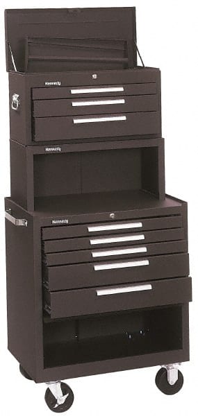 5 Drawer, 3 Piece, Brown Steel Tool Storage System