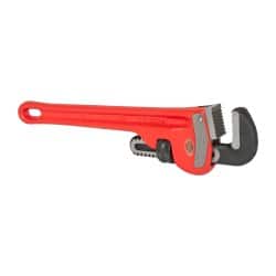 Straight Pipe Wrench: 10" OAL, Cast Iron