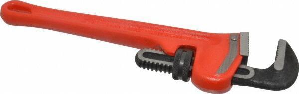 Straight Pipe Wrench: 12" OAL, Cast Iron