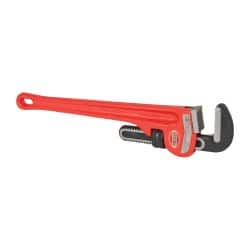 Straight Pipe Wrench: 18" OAL, Cast Iron