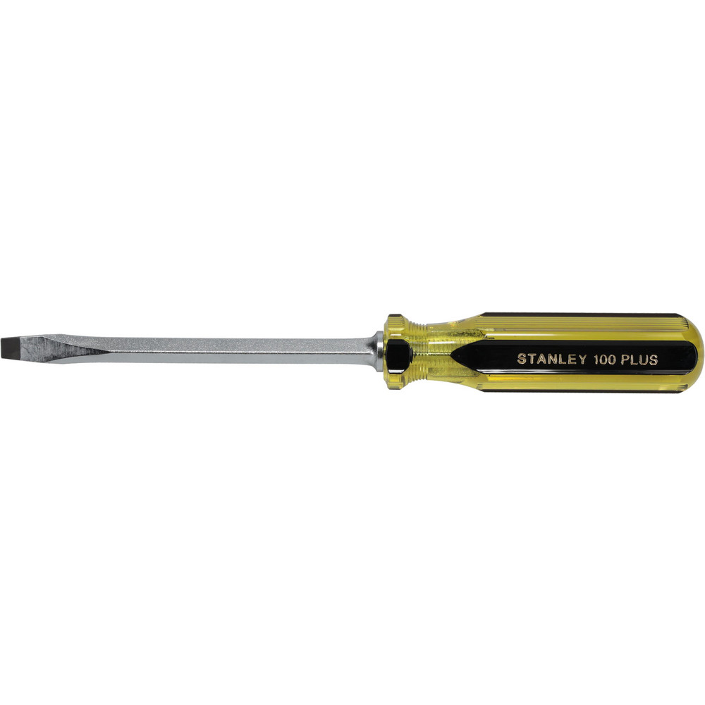 Slotted Screwdriver: 5/16" Width, 11" OAL, 6" Blade Length - 6" Blade Length, Square Shank, Acetate Handle