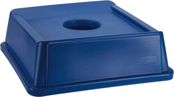 Rubbermaid FG279100DBLUE Trash Can & Recycling Container Lid: Square, For 35 gal Recycle Container 
