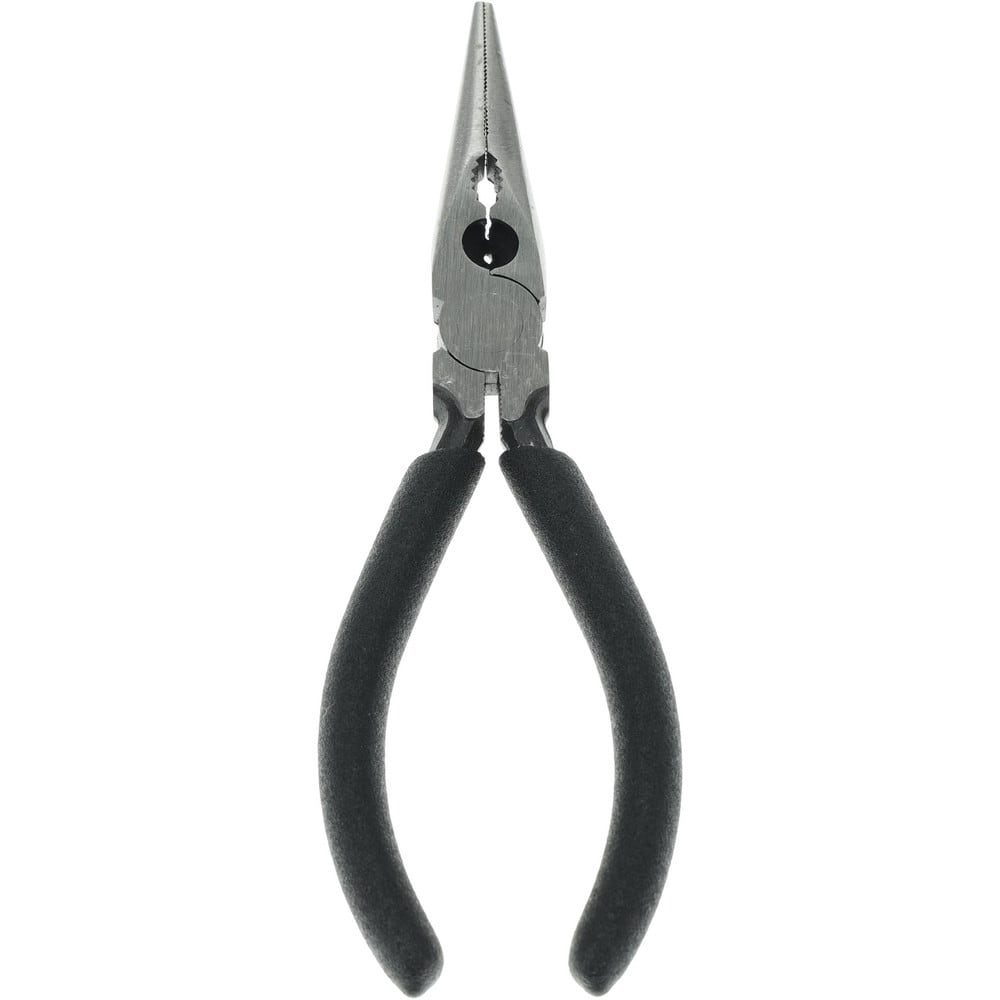 Long Nose Plier: 1-5/8" Jaw Length, Side Cutter