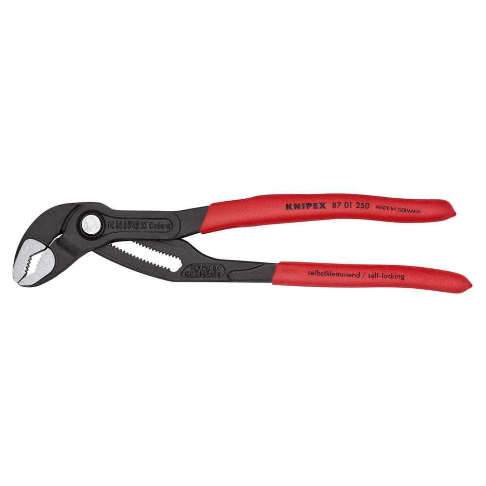 Knipex 87 01 250 Tongue & Groove Plier: 1-1/4" Cutting Capacity, Standard Jaw 