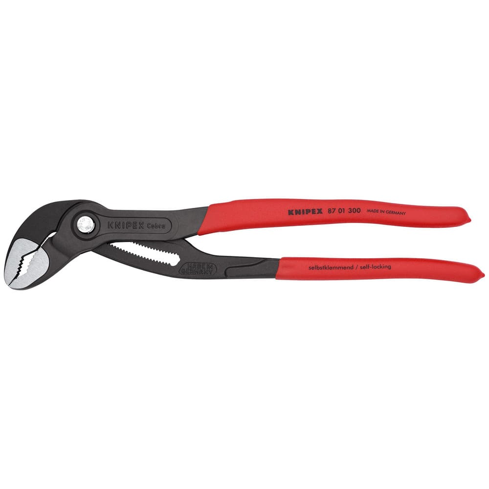 Knipex 87 01 300 Tongue & Groove Plier: 1-1/2" Cutting Capacity, Standard Jaw 