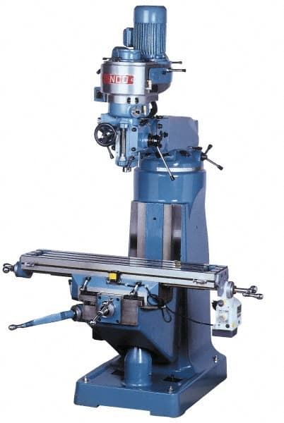 Knee Milling Machine: 2 hp, Step Pulley, 3 Phase