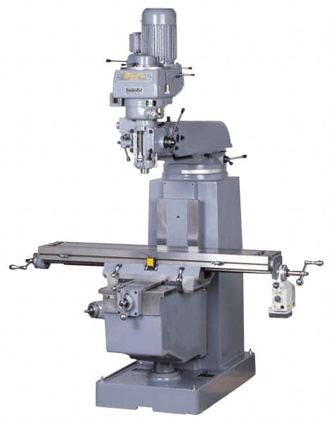 Knee Milling Machine: 3 hp, Variable Speed Pulley, 3 Phase
