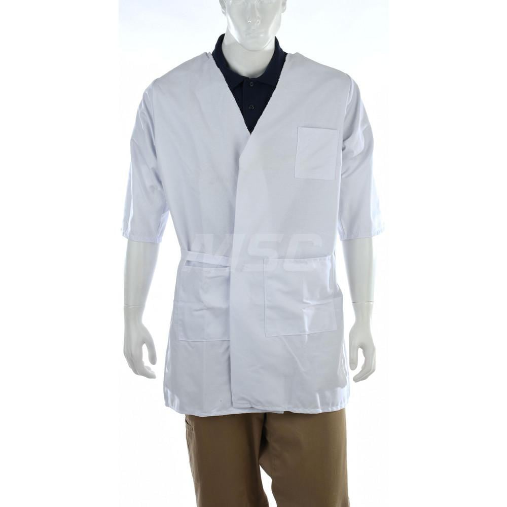 PRO-SAFE PS-725-PCW-L Size L White Smock with 5 Pockets Image