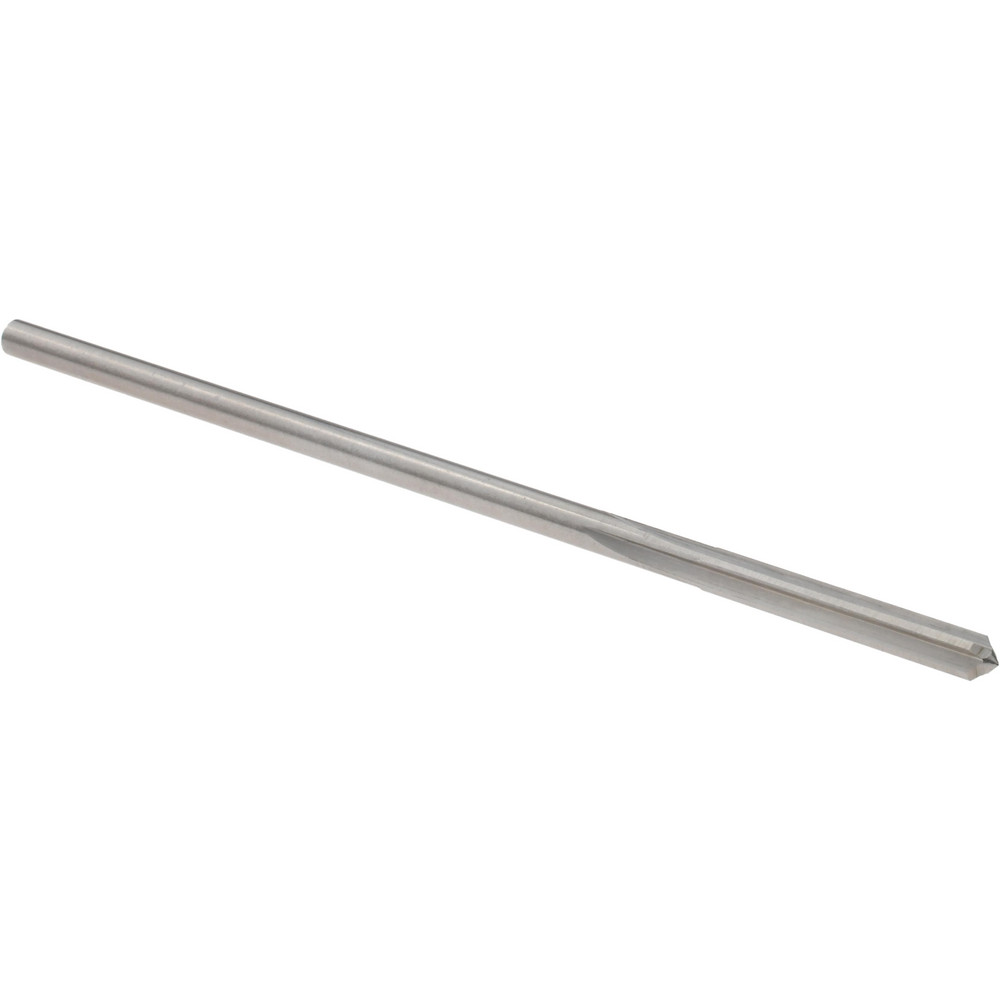 Chucking Reamer: 1/8" Dia, 3-1/2" OAL, 7/8" Flute Length, Straight-Cylindrical Shank, HSS